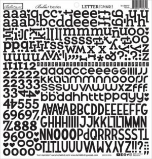 Bella Blvd Bella Besties Letter Scramble Alpha Stickers-Black Bella Blvd Bella Besties Letter Scramble Alpha Stickers-Black