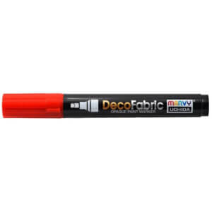 Uchida DecoFabric Opaque Paint Marker Chisel Tip-Red