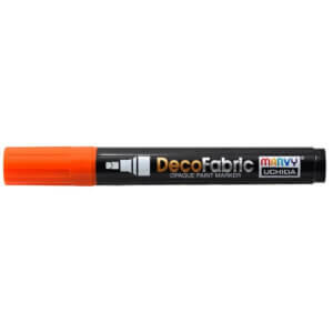 Uchida DecoFabric Opaque Paint Marker Chisel Tip-Orange
