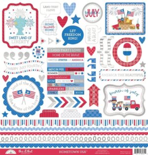 Doodlebug This & That Cardstock Stickers-Hometown USA Doodlebug This & That Cardstock Stickers-Hometown USA
