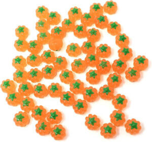 10pc Mini Pumpkin Resin Transparent 1cm