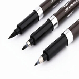 3 size Black Calligraphy Pen For Small Regular Script