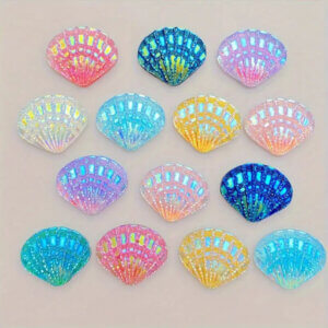 20pc 20mm Mixed Color Resin Shells