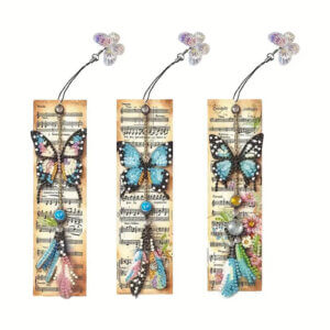 3pc Music Butterfly Bookmark 7.6″ Diamond Painting 3pc Music Butterfly Bookmark 7.6" Diamond Painting
