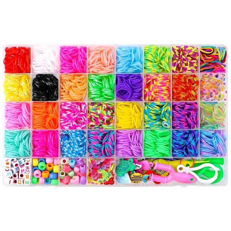2600pc Rubber Band Loom Bracelet Kit - Fabricated For You