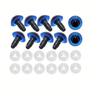 10pc Iris Blue 15mm Crochet Safety Eyes