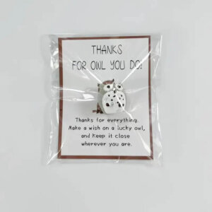 Owl Resin Animal with Inspirational Note - Assorted Appreciation Gift