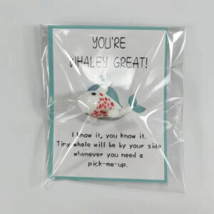 Whale Resin Animal with Inspirational Note - Assorted Appreciation Gift