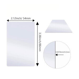 10pc Metal Business Cards White Coated Sublimation Blank 2.1x3.3in 0.2mm