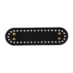 7in x 2in Black and Gold Crochet Bag Bottom
