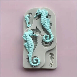 2 sizes Seahorse 3cm 8cm 2.5x5" Silicone Mold