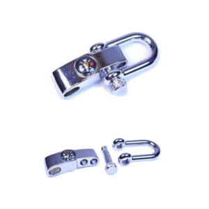 10mm Silver Compass Adjustable U Shackle Thumb Pin 25x55mm
