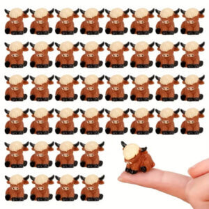 15pc Highland Cow Miniature 2cm