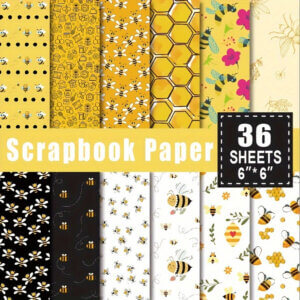 36 Sheets 6x6 Flower Bees Theme Scrapbooking Paper
