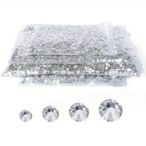 10,000pc 4 Size Clear 2-5mm Rhinestone Flat Back Acrylic