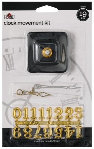 Plaid Clock Movement Kit-19pcs
