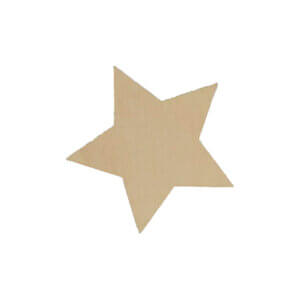 8cm Star Flat Wood 8cm Star Flat Wood