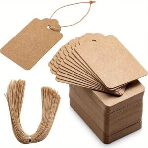 100pc Brown hang tag 2x1.25