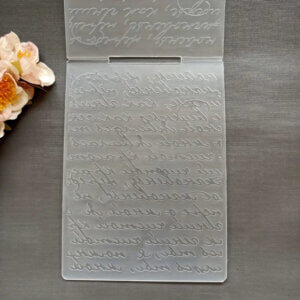 Random Writing Embossing Folder Plastic 4.1x5.7"