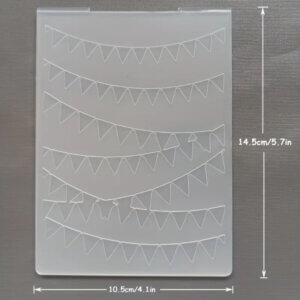 Hanging Pennant Flags Embossing Folder Plastic 4.1x5.7"