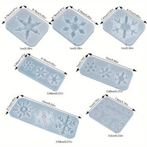 7pc set Snowflake Silicone Molds 6-10cm