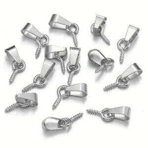 20pc 3x7mm Stainless Steel Eye Hooks with Bale