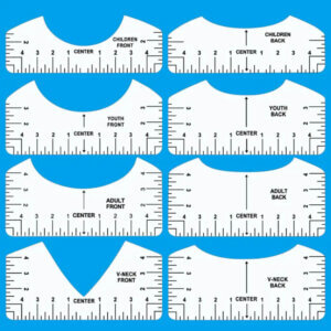8pcs T Shirt Ruler Guide For Vinyl Alignment