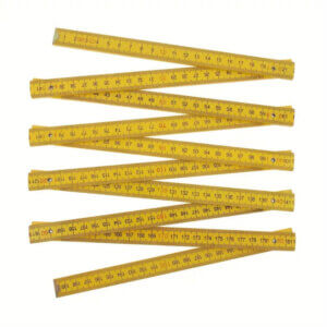 78in 200cm 10-Fold Wooden Ruler Yellow