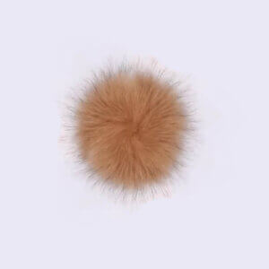 1pc 10cm Tan Faux Fur Pom Poms Elastic Band 1pc 10cm Tan Faux Fur Pom Poms Elastic Band