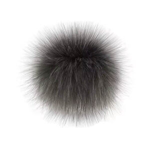 1pc 10cm Dark Grey Faux Fur Pom Poms Elastic Band 1pc 10cm Dark Grey Faux Fur Pom Poms Elastic Band