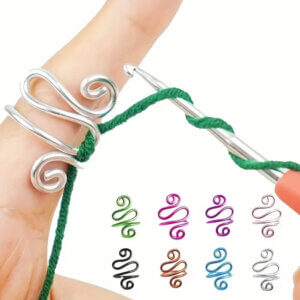 5pc Adjustable Crochet Tension Ring for Finger 5pc Adjustable Crochet Tension Ring for Finger