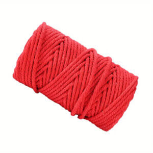3mm Red Cotton Macrame Cord 50 Meters