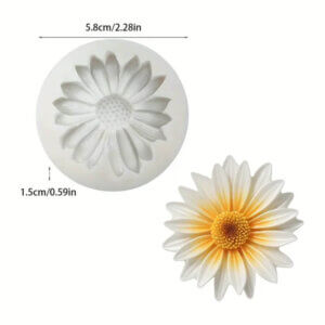 2.3" Daisy Flower Mold Silicone