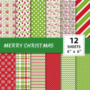 6x6 Christmas Decor Pattern Pack 12 sheet