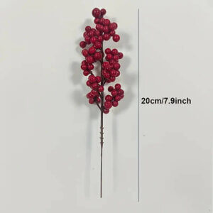5pc 8" Red Holly Berry picks