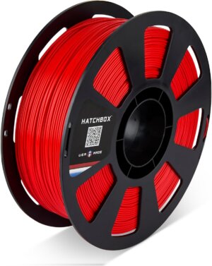 Neon Red 1.75mm USA PLA MAX V2 3D Printer Filament, 1 KG HATCHBOX