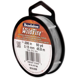 Beadalon Wildfire Stringing Thread .006″X50yd-Grey Beadalon Wildfire Stringing Thread .006"X50yd-Grey