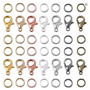 100pc 16mm Assorted Colored Lobster Clasp with 200 Jump Rings