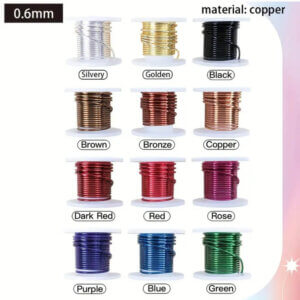 12pc 26 Gauge/0.4mm Tarnish Resistant Copper Craft Wire Mixed Colors 12pc 26 Gauge/0.4mm Tarnish Resistant Copper Craft Wire Mixed Colors