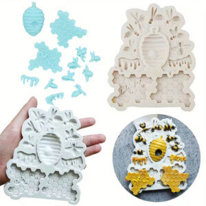 1pc Bee hive and Honeycomb Silicone Mold