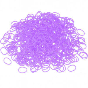 1000pc 14mm Purple Plastic Elastic Bands