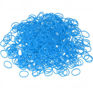 1000pc 14mm Blue Plastic Elastic Bands