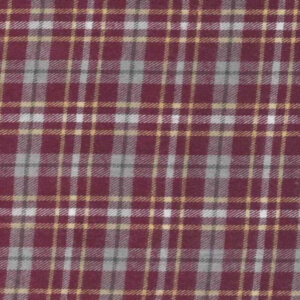Burgundy - Cotton Flannel Plaid 56" Yarn Dyed Pattern Fabric Richlin
