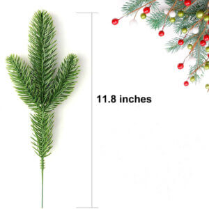 10pc Pine Branch Picks 12" Artificial Sprigs Branches