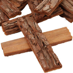 9pc Natural Bark Wood Craft Sticks Apprx. 1x4 inch