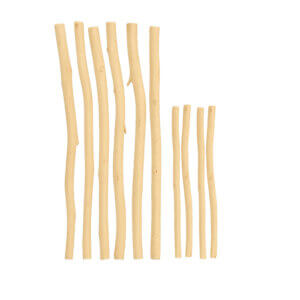 10pc Driftwood Sticks 2 sizes 20-30cm 5-12mm thick