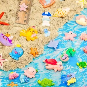 25pc Cute Sea Animals Flat back Resin Figures
