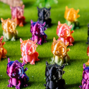 20pc Mini Dragons 3D Printed 2cm Assorted