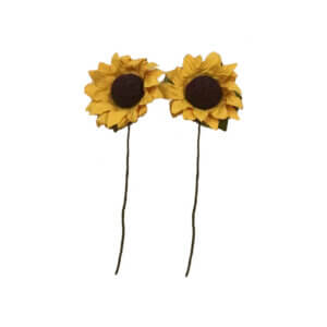20pc Artificial Sunflowers on Stems 1.3x3.3in