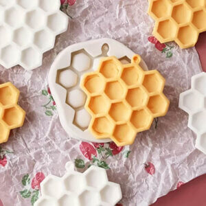 Bee Hive Hexagonal Silicone Mold 2x2in